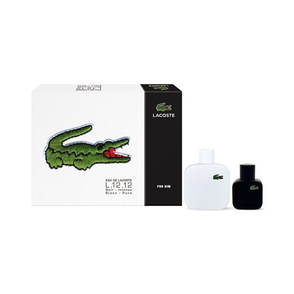 EAU DE LACOSTE L.12.12 Blanc EDT 100ml + EAU DE LACOSTE L.12.12 Noir EDT 30ml (RM262)