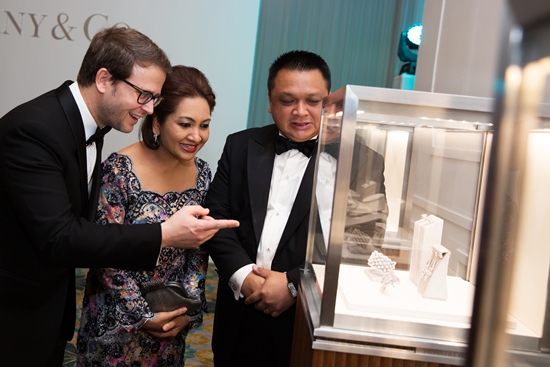 Tiffany & Co's Marc Jacheet with HRH Raja Puan Muda of Perlis and HRH Raja Muda of Perlis
