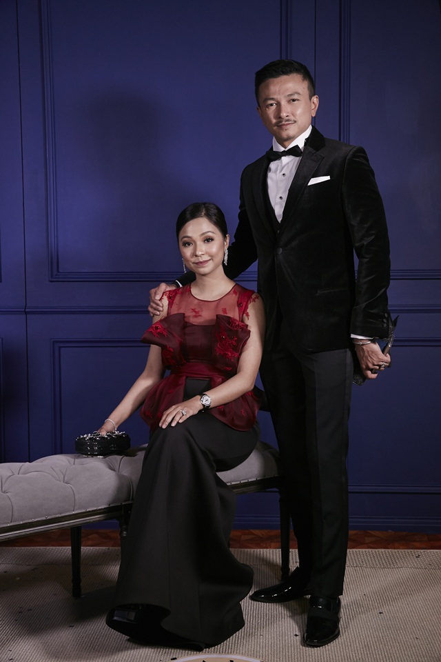Nina Ismail Sabri penerima gelaran Most GLAM 2016 serasi bersama suami dan pereka Jovian Mandagie